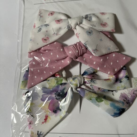 NEW Eliza Cate And Co Floral Hair Bow Set - Picture 3 of 4